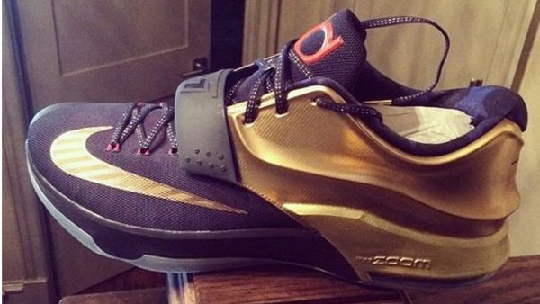 Nike KD 7 Premium Midnight Navy Metallic Gold
