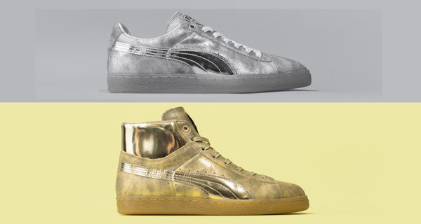 Meek Mill x Puma Suede '24K White Gold' Pack