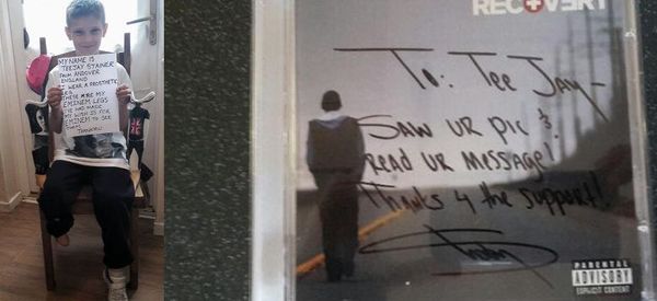 Eminem Responds To Young Fan With Prosthetic Leg In His Image