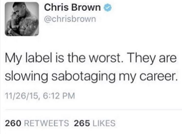 Chris Brown tweet
