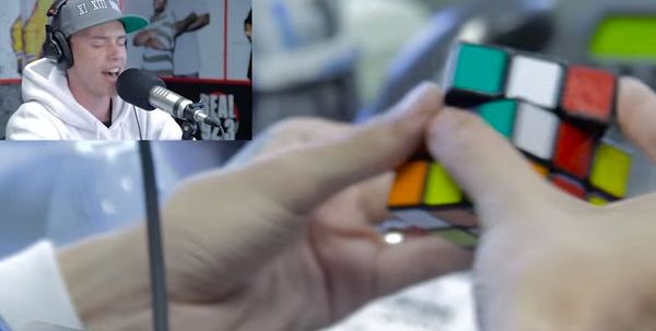 Logic Solves A Rubik's Cube During Freestyle