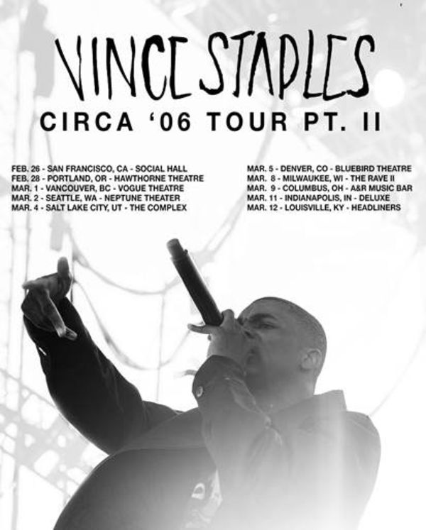 Vince Staples Announces 'Summertime '06' Tour