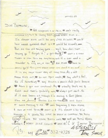Tupac's Emotional High School Love Letter Is For Sale :: Hip-Hop Lately