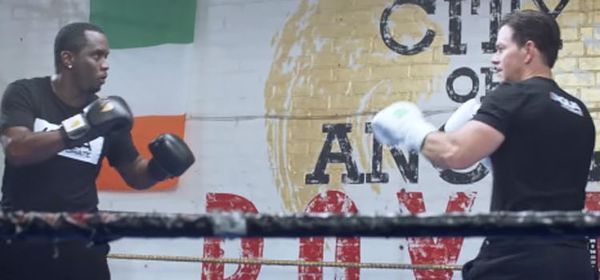 Diddy & Mark Wahlberg Box Each Other In Mayweather, McGregor Promo Clip