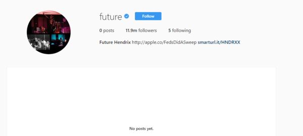 Future's Instagram Is Gone