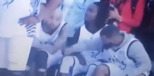 Chris Brown & The Game Caught Smoking Blunt In Middle Of Hip Hop All Star Bball Game
