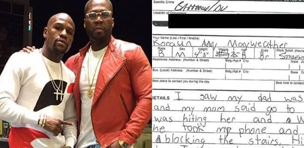 50 Cent Drops Paperwork From Floyd Mayweather's Son About Boxer Hitting His Mom
