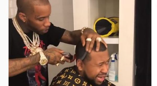 Tory Lanez Cuts DJ Akadmiks' Hair Over Joyner Lucas Bet