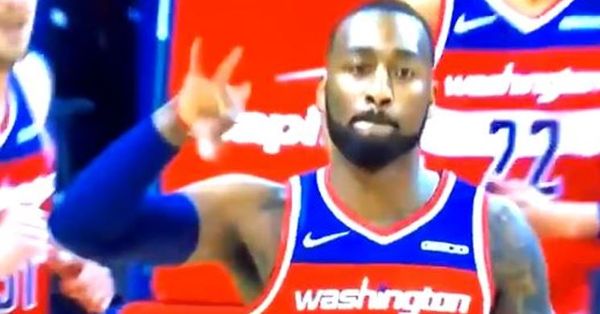 John Wall Throws Up Gang Sign During Game