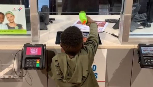 Kodak Black's Son "Sticks Up" Dominos with Fake Firearm