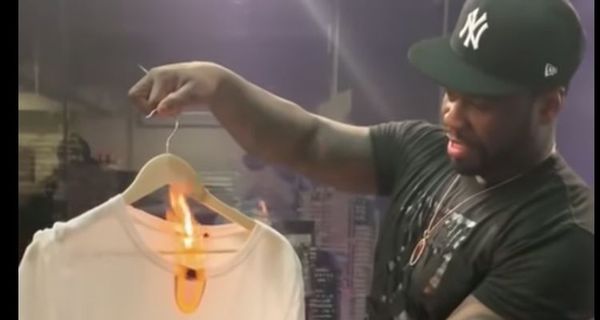 50 Cent Burns His Gucci Clothing