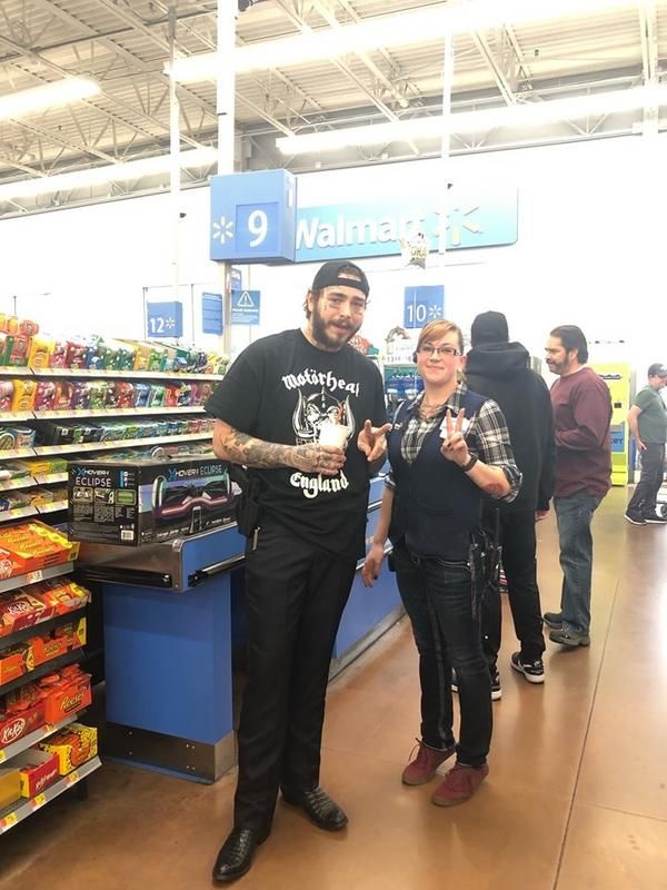 Post Malone Hits Walmart Fully Strapped