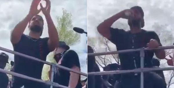 Drake Caught A Beer During Raptors Victory Parade & Attempted To Chug