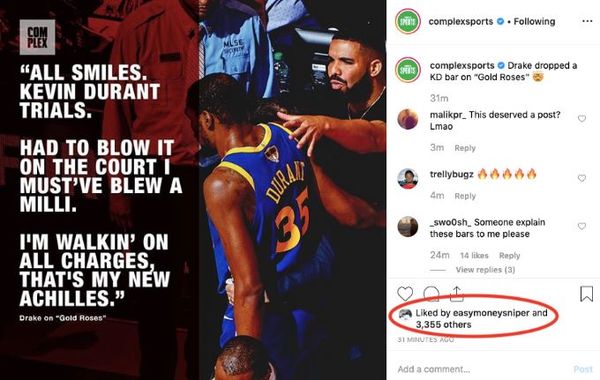 Kevin Durant Responds To Drake Referencing His Achilles Injury On Rick Ross's 'Gold Roses'