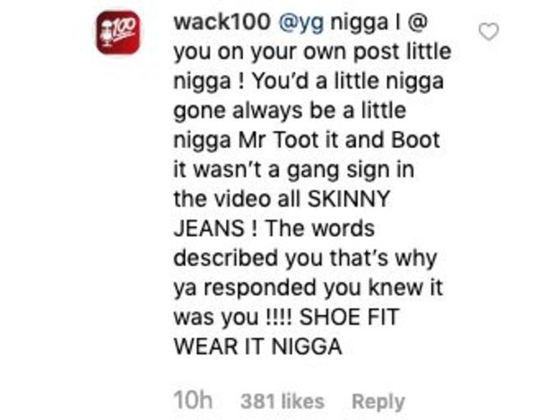 Wack 100 &amp; YG Go At It On Instagram Over Gang Affiliation