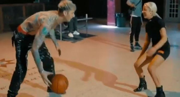 Machine Gun Kelly Takes Basketball Anger Out On Blonde In High Heels