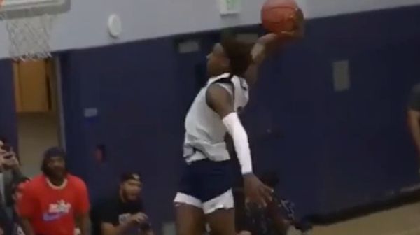 Watch Bronny James Jr. Impress His Dad LeBron James With One-Handed Dunk