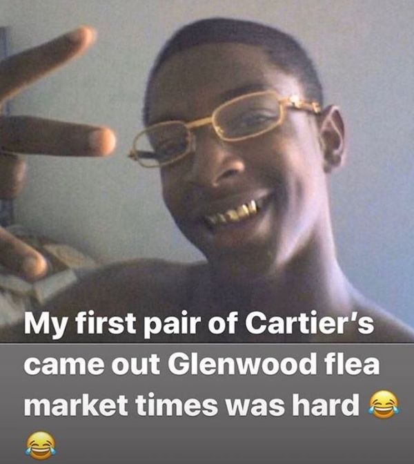 21 Savage Shares Goofy High School Selfie With His First Designer Glasses