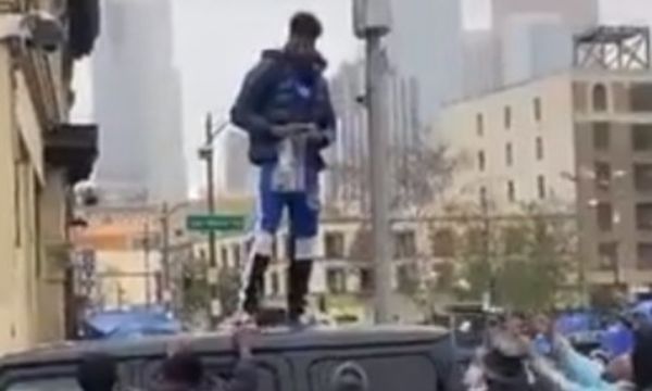 Watch Blueface Throw Bags of Money in Los Angeles' Skid Row