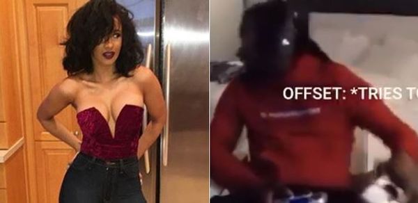 Offset Caught Trying To Hide His Phone From Cardi B; Claps Back At Cheating Allegation