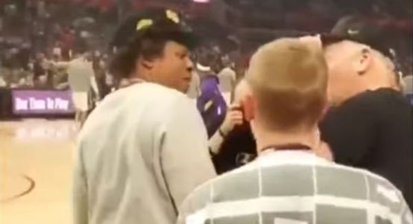 Watch Jay-Z Get Annoyed After Man Tries To Put His Arm Around Him