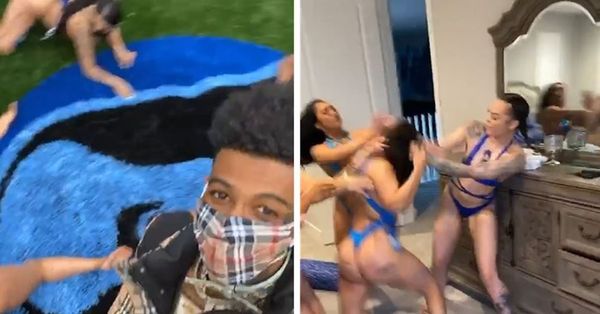 Watch Blueface Get Strippers Brawling In These COVID times