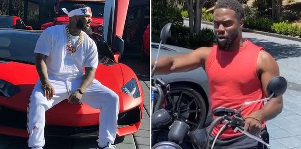 Kevin Hart Pulls Up on The Game & Tries To Swap Motorcycle For Super Car