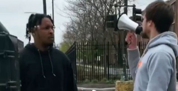 Watch White Rapper GD Pull Up On O-Block With Megaphone & Ask For Smoke