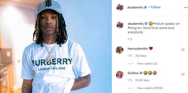 Tekashi 6ix9ine Trolls Lil Durk & King Von's Memory Through Fake Lil Durk